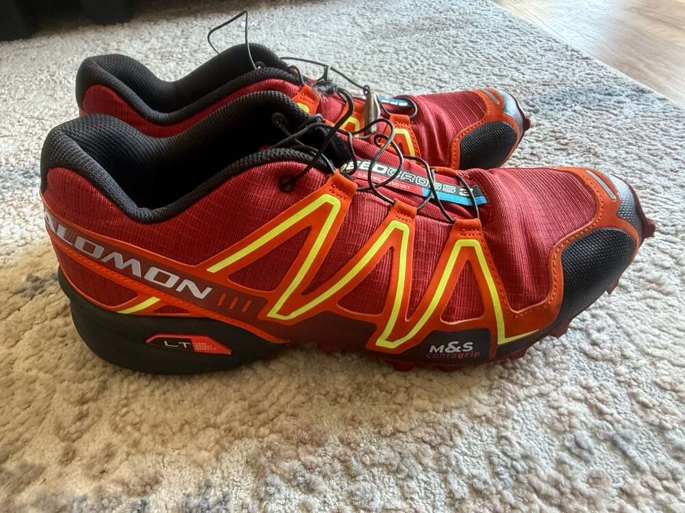 Salomon Speedcross 3 Trail Running Shoes Red and Yellow